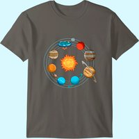 Flat Earth Joke Flat Earthers Solar System T-shirt