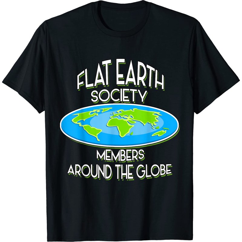 Flat Earth Theory Cool Society Cult Gift Idea T-shirt — T-shirts pour hommes