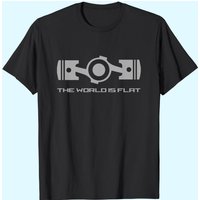 The World Is Flat Opposed Cylinder Engine Flat Earth T-shirt