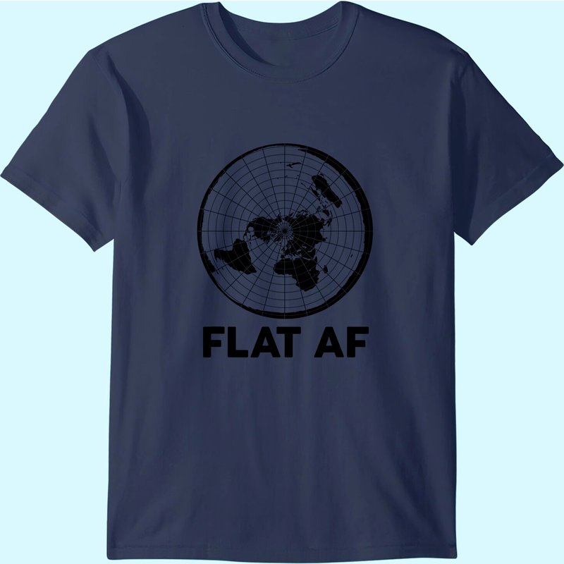 Flat Earther T Shirt Conspiracy Theory Society Af World Gift — T-shirts pour hommes