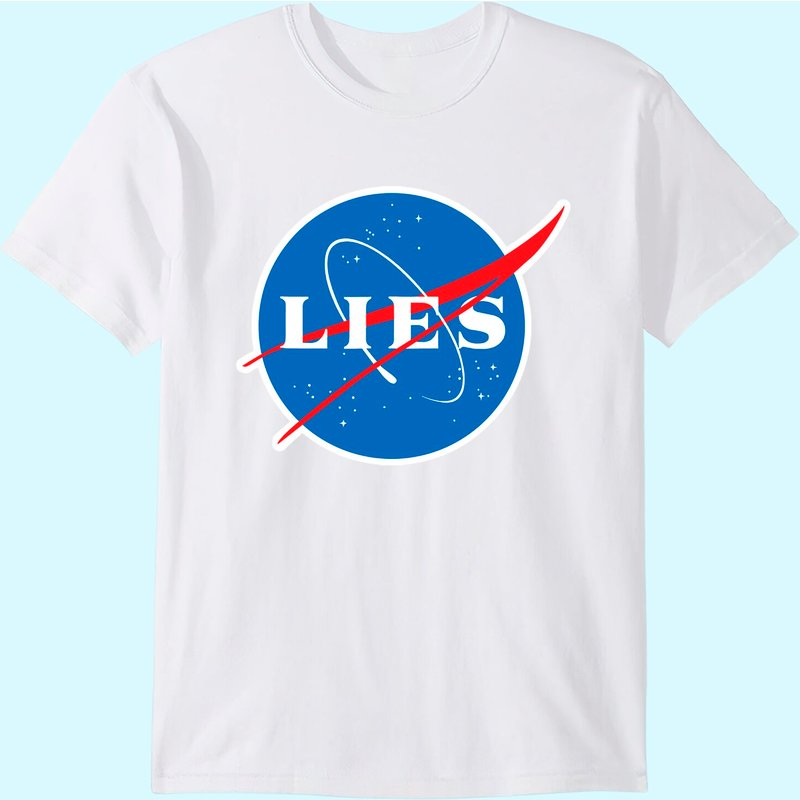 Nasa Lies Flat Earth T-shirt — T-shirts pour hommes