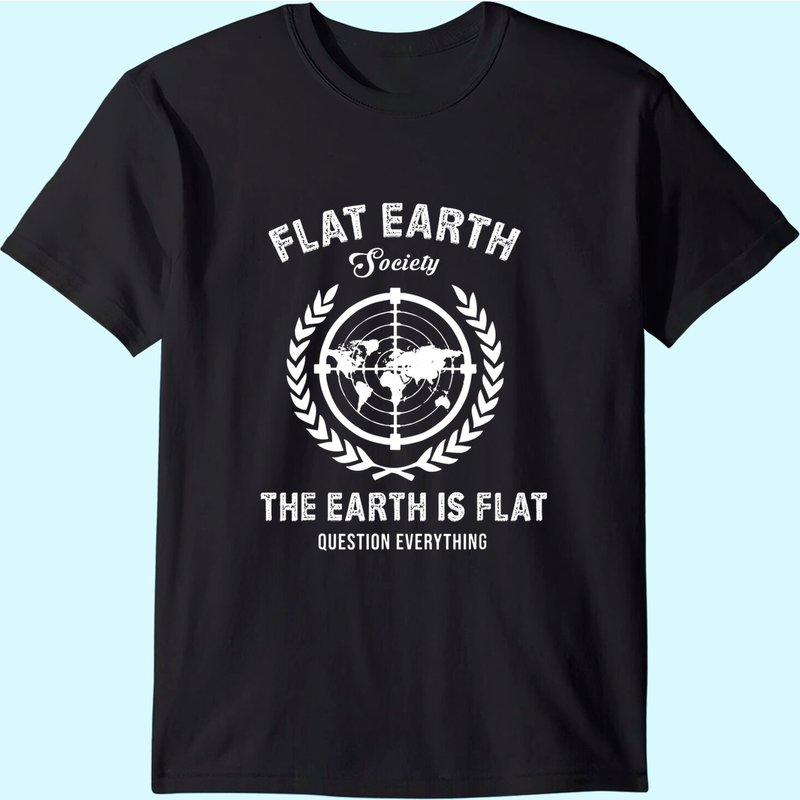 Flat Earth T-shirt — T-shirts pour hommes
