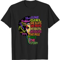 Womens June Birthday Shirts For Women - Queens Were Born In June T-shirt