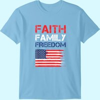 Faith Family Freedom - Patriotic Usa Tshirts - American Gift T-shirt — T-shirts pour hommes