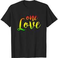 Womens One Love - Rasta Reggae Roots Clothing Peace Love T-shirt