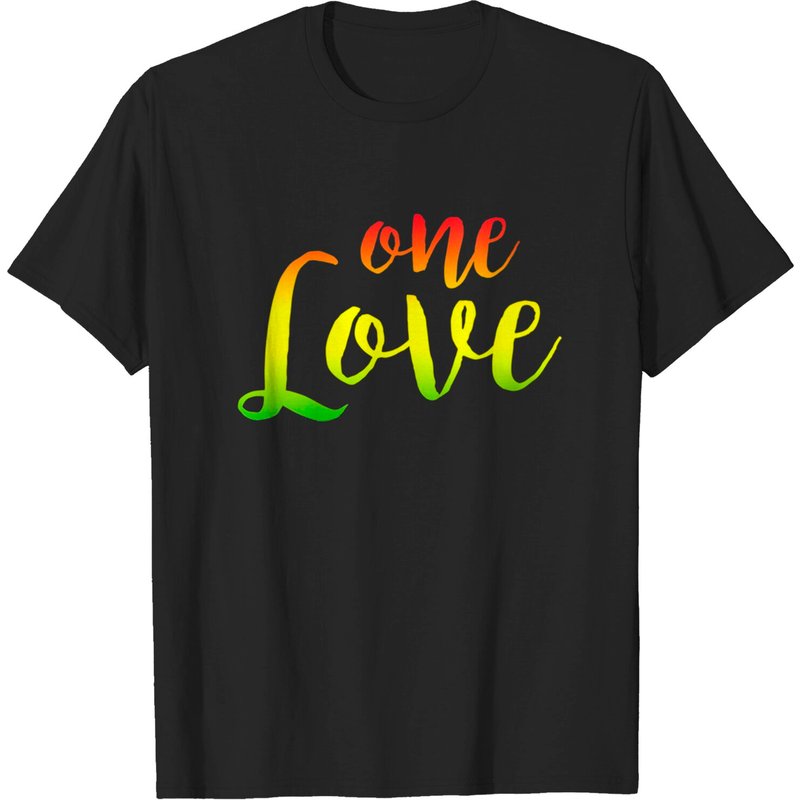 Womens One Love - Rasta Reggae Roots Clothing Peace Love T-shirt — T-shirts pour hommes