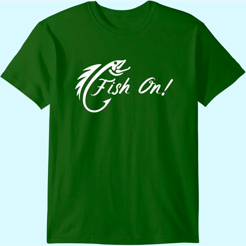 Fish On Fishing Hook Bait Fisherman Gift Idea Fishing Lover T-shirt — T-shirts pour hommes