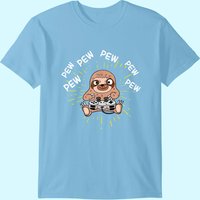 Pew Gamer Sloth Gaming T-shirt