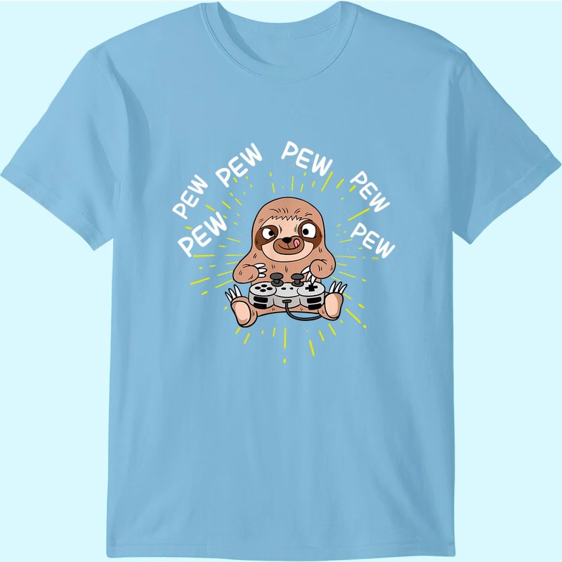 Pew Gamer Sloth Gaming T-shirt — T-shirts pour hommes