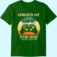 I Paused My Game To Be Here Shirt Vintage Gamer Boys Men Son T-shirt — T-shirts pour hommes