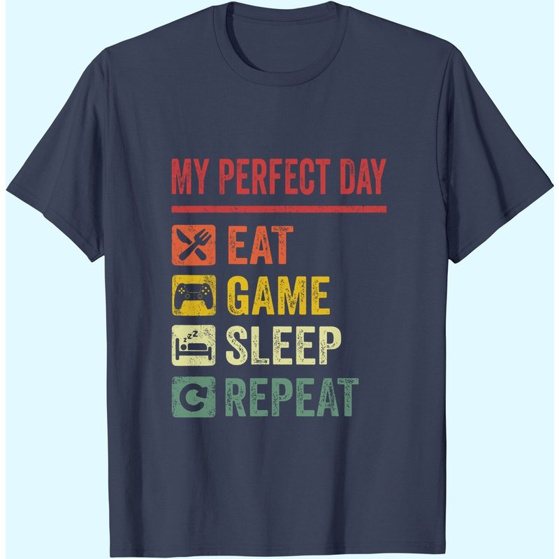 My Perfect Day Video Games T Shirt Funny Cool Gamer Tee Gift T-shirt — T-shirts pour hommes