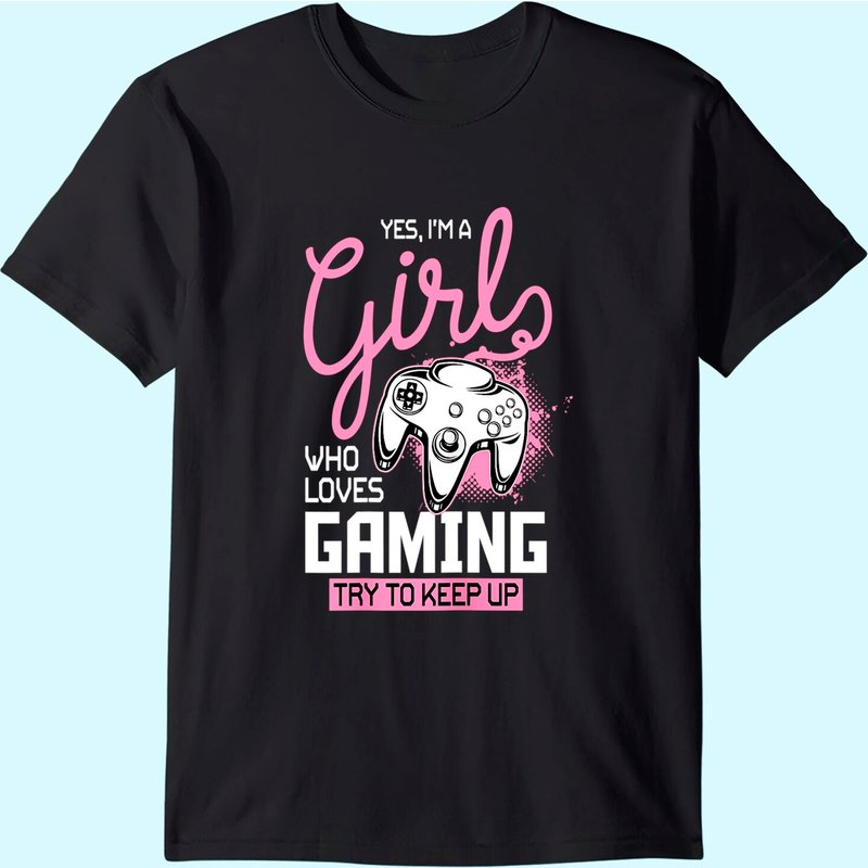 Girl Who Loves Gaming - Funny Video Gamer T-shirt — T-shirts pour hommes