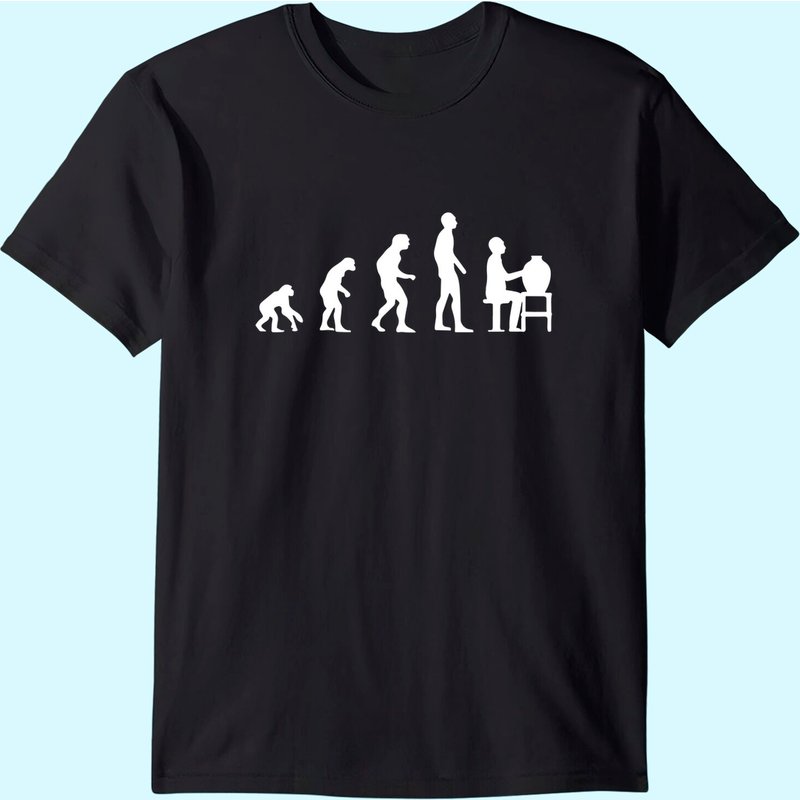 Pottery Evolution Funny Ceramic Artist Gift T-shirt — T-shirts pour hommes