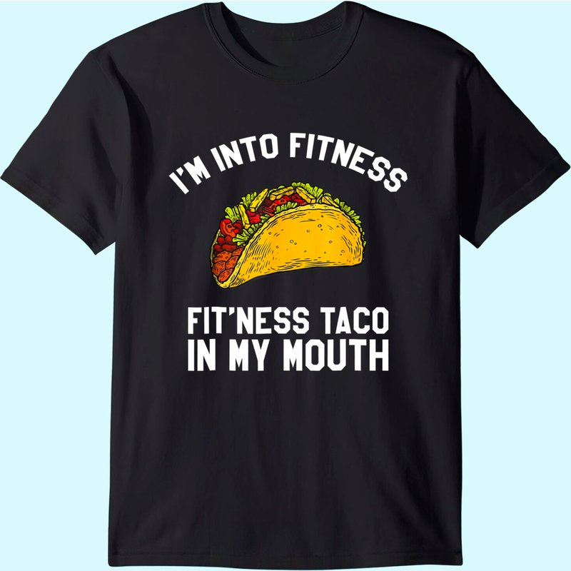 Mens Fitness Taco Funny Mexican Gym T-shirt For Taco Lovers — T-shirts pour hommes