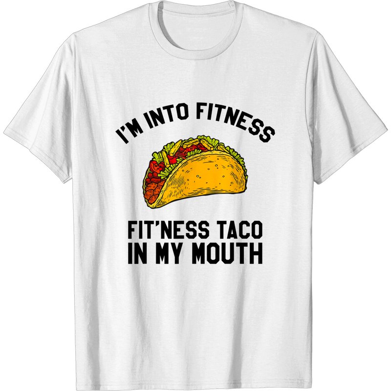 Mens Fitness Taco Funny Mexican Gym T-shirt For Taco Lovers — T-shirts pour hommes
