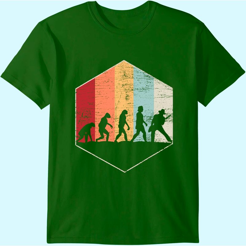 Vintage Men Evolution Bass Guitar T-shirt