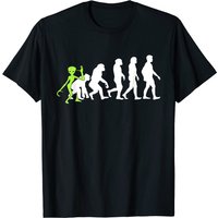 Alienations: Human Evolution Alien Graphic T-shirt — T-shirts pour hommes