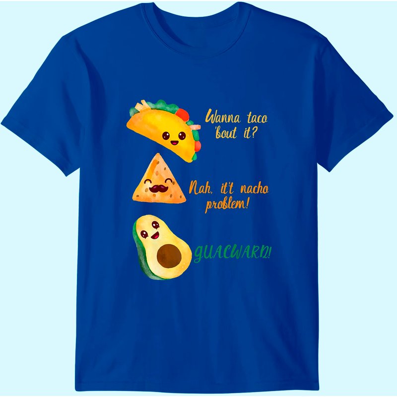 Graphic 365 Wanna Taco Bout It Tee Funny Tacos T-shirt — T-shirts pour hommes