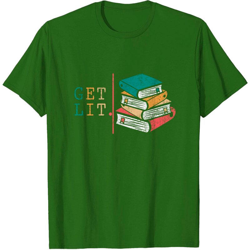 Funny Book Readers Tshirt - Get Lit Reading Books Funny Meme T-shirt — T-shirts pour hommes