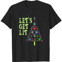 Let's Get Lit Shirt Adult Funny Christmas T Shirts