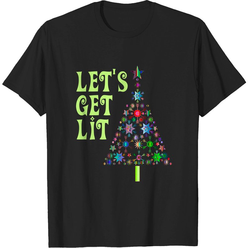 Let's Get Lit Shirt Adult Funny Christmas T Shirts — T-shirts pour hommes