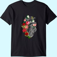 Anatomical Heart And Flowers Show Your Love Women Men T-shirt