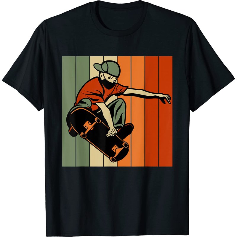 Skateboard Skater Vintage Skateboarding Gift Boys Teens Men T-shirt — T-shirts pour hommes