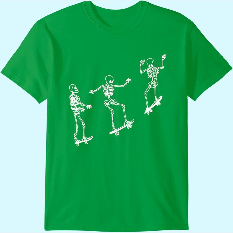 Funny Skeleton Skateboard Shirt T-shirt