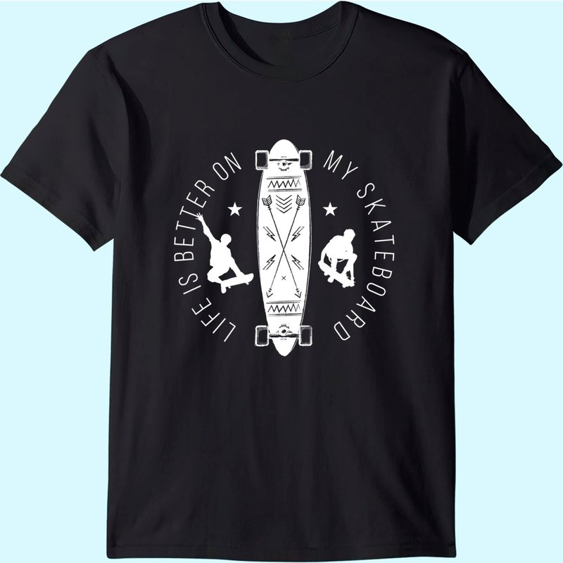 Life Is Better On My Skateboard, Skateboarding T-shirt — T-shirts pour hommes