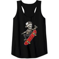 Skateboarder Skate Or Die Skeleton Skater Skateboard Gift Tank Top