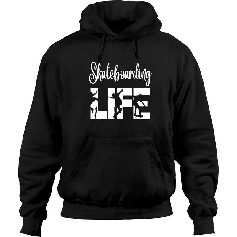 Skaters Having Fun Pro Skateboarding Life Gift For Teen Boys Zip Hoodie — Sweats à capuche pour hommes