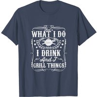 Pwp Funny Bbq Grilling Drinking Bbq Griller For Dad T-shirt — T-shirts pour hommes