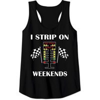 I Strip On Weekends Gift Men Women Love Drag Racing Track Tank Top — T-shirts pour hommes