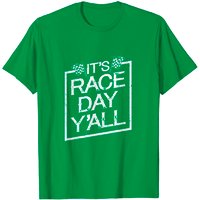 It's Race Day Y'all Dirt Track Racing Checkered Flag T-shirt — Mens T Shirts