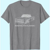 Vintage Racing C10 1973-87 Square Body Pickup Truck Graphic T Shirt For Men — Mens T Shirts