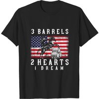 3 Barrels, 2 Hearts, 1 Dream Horse Barrel Racing T-shirt