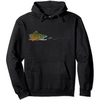 Fly Fishing Brook Trout Dry Fly Tying Fisherman Pullover Hoodie
