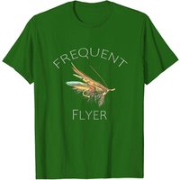 Frequent Flyer Fly Fishing Sportsman Fisherman River Trout T-shirt