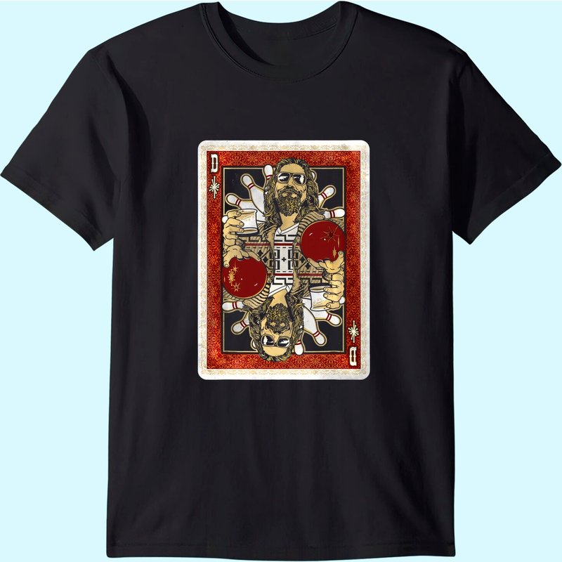 T-shirt The Big Lebowski The Dude Abides Playing Card pour hommes — T-shirts pour hommes