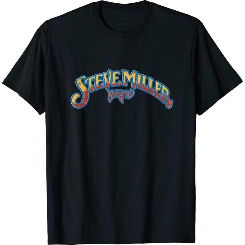 Steve Miller Band Logo T-Shirt for Men - Black — Mens T Shirts