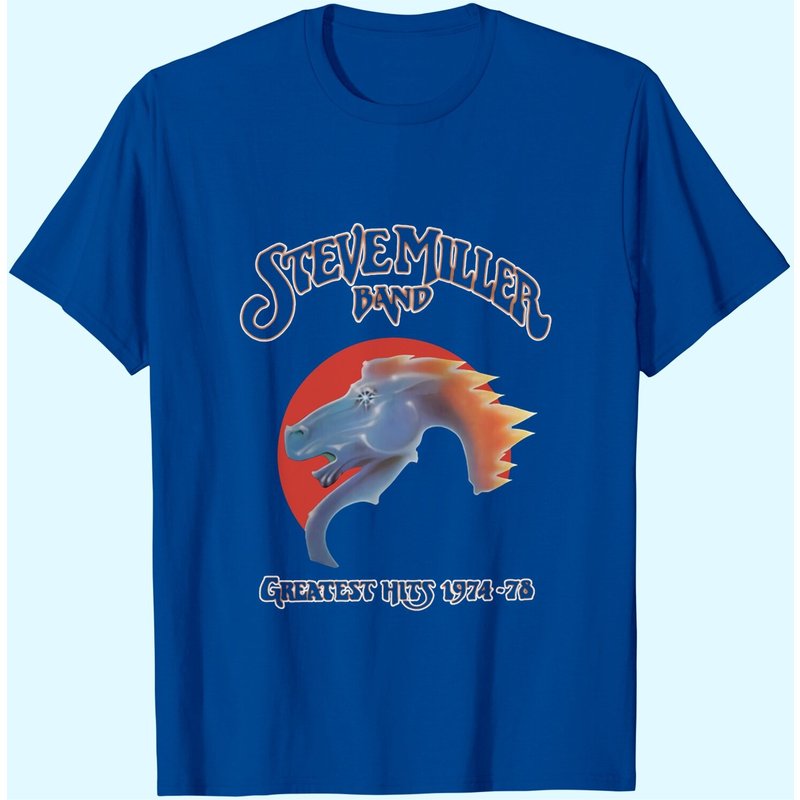 Steve Miller Band Men's Cotton T-Shirt Casual Round Neck Short Sleeve