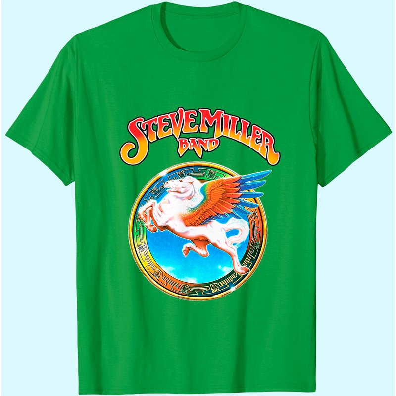 Steve Miller Band Men's Cotton T-Shirt Short Sleeve Round Neck