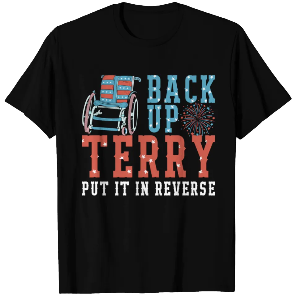 Back Up Terry Met-le En Marche T-Shirt Drapeau US 4 Juillet — T-shirts pour hommes