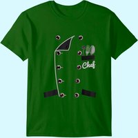 T-Shirt Chef Uniforme Veste Faux Amusant Cuisinier pour Hommes