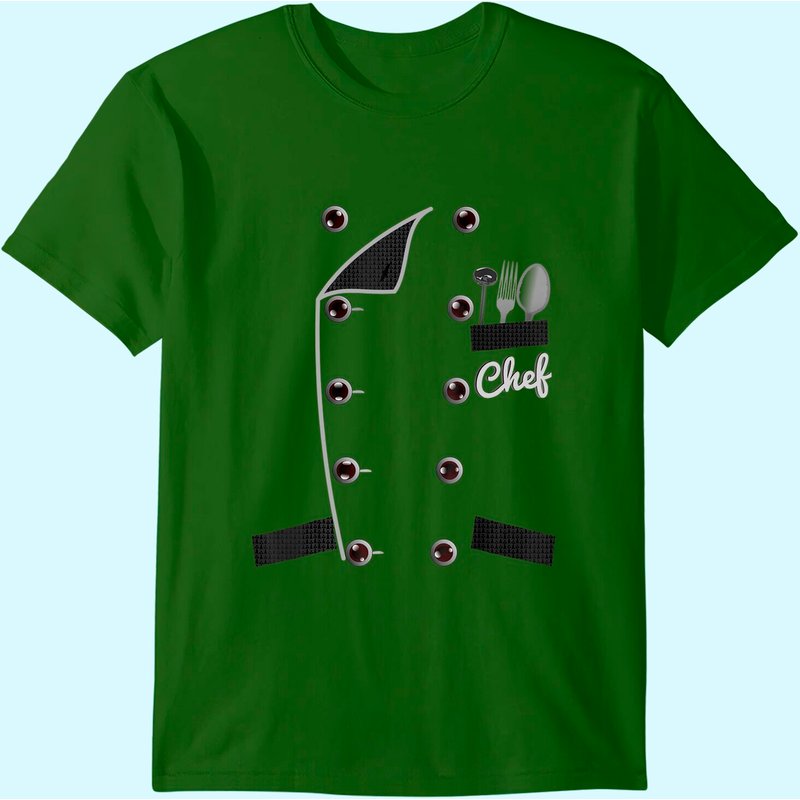 T-Shirt Chef Uniforme Veste Faux Amusant Cuisinier pour Hommes — T-shirts pour hommes