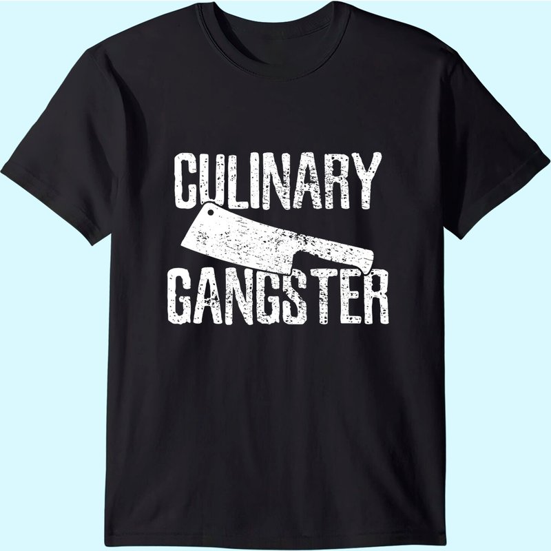 T-shirt Vintage Chef Noir Culinaire Gangster pour Hommes — T-shirts pour hommes