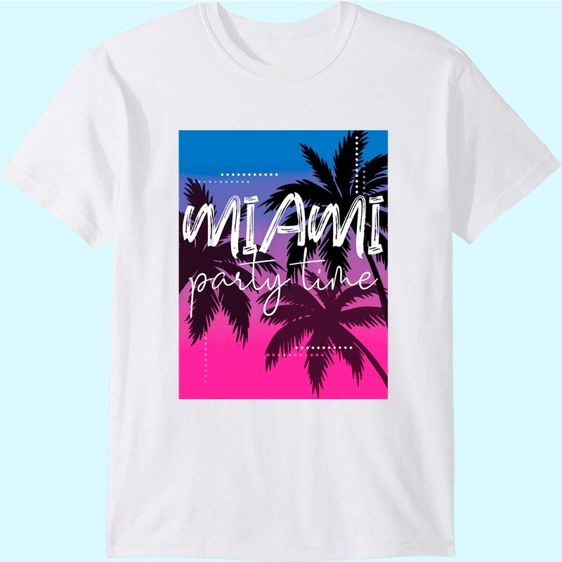 T-Shirt pour hommes Miami Beach Party Time