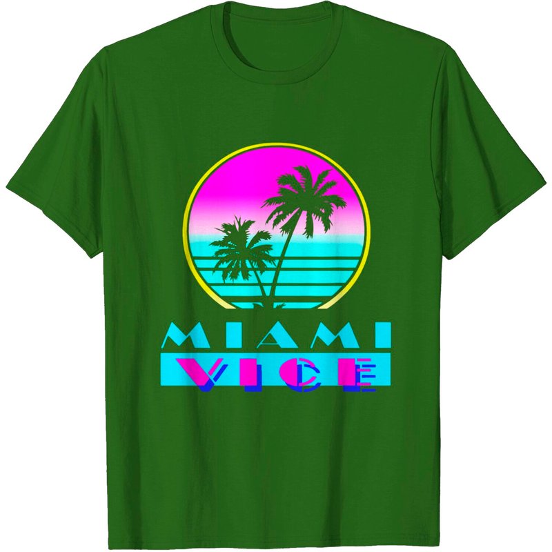 T-Shirt Miami Vice pour hommes en noir — T-shirts pour hommes