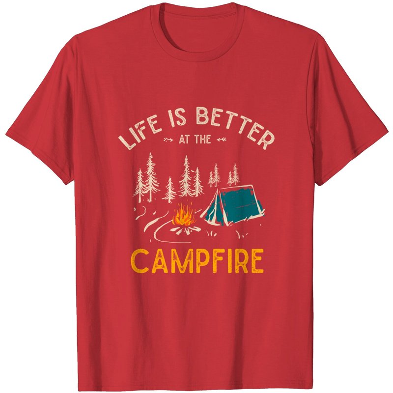 La vie est meilleure au coin du feu T-shirt humoristique pour homme — T-shirts pour hommes