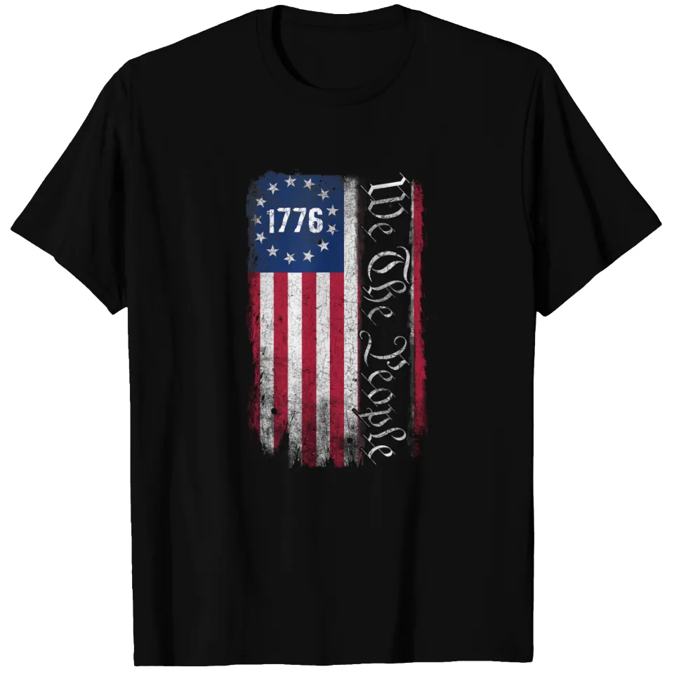 1776 We The People Betsy Ross T-shirt drapeau américain pour hommes — T-shirts pour hommes